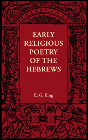 Early Religious Poetry of the Hebrews