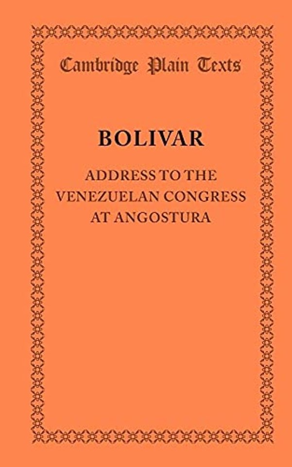Address to the Venezuelan Congress at Angostura