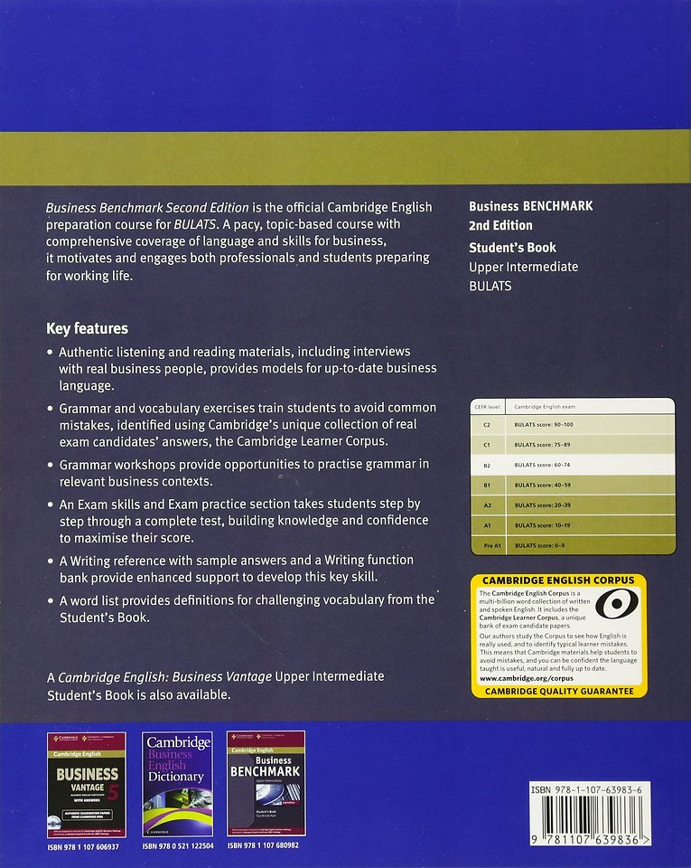 Business Benchmark Upper Intermediate BULATS Student's Book