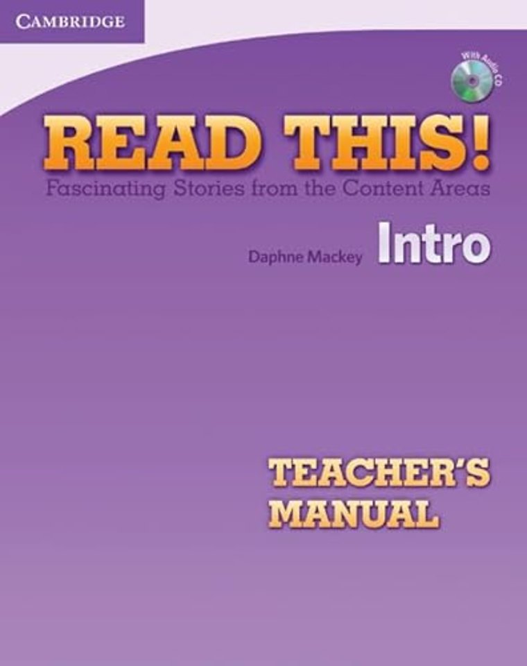Read This! Intro Teacher's Manual with Audio CD
