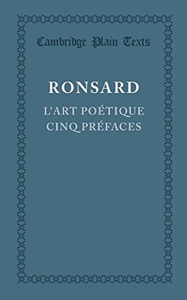 L'art poétique cinq prefaces