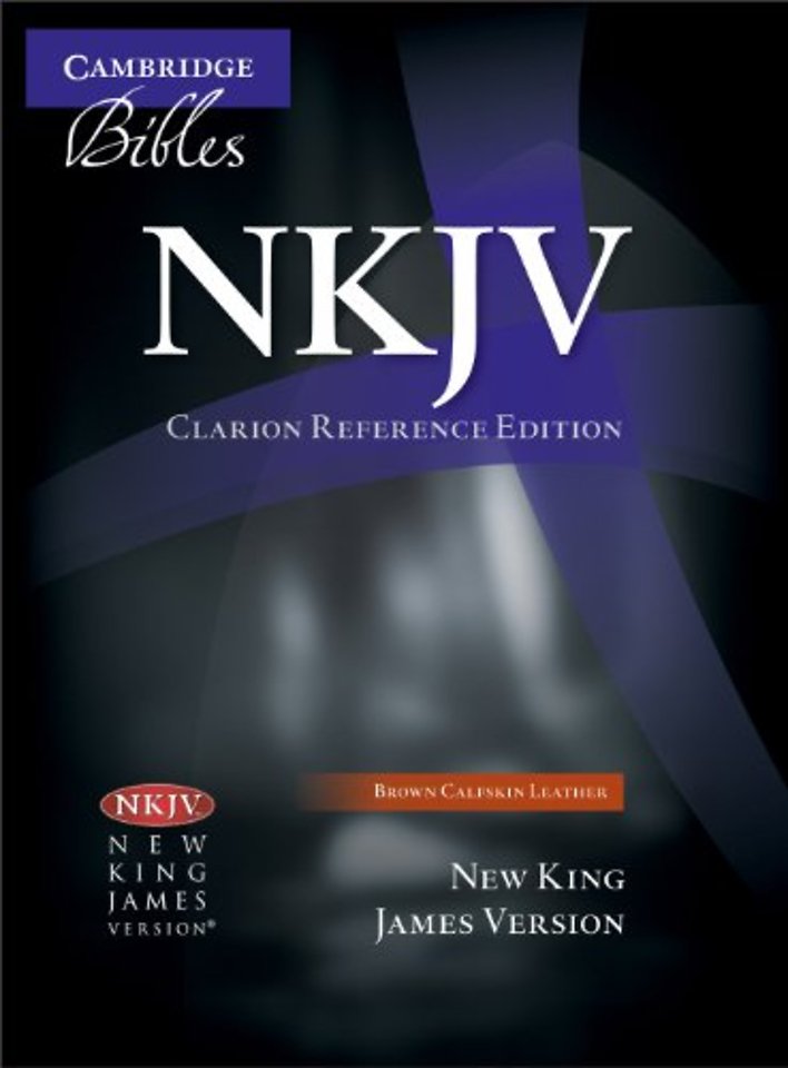 NKJV Clarion Reference Bible, Brown Calfskin Leather, NK485:X