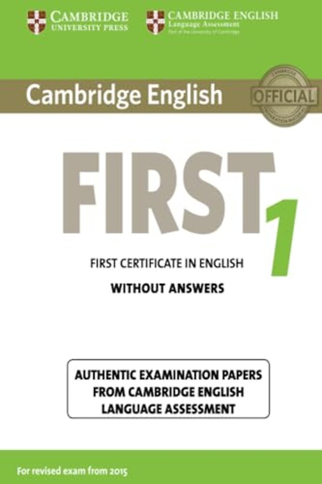 Cambridge English First 1 for Revised Exam from 2015 Student's Book without Answers