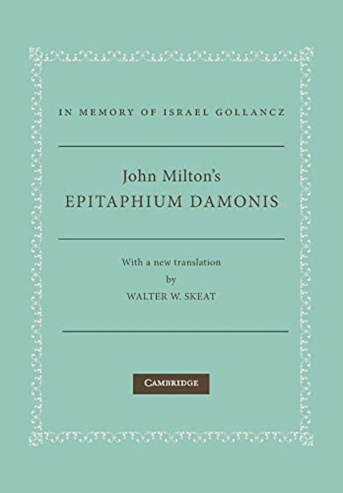 John Milton's Epitaphium Damonis