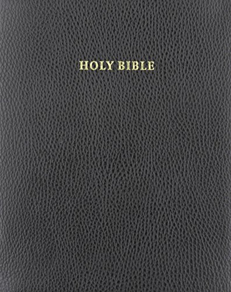 NIV Wide Margin Reference Bible, Black Calf Split Leather, Red-letter Text, NI744:XRM