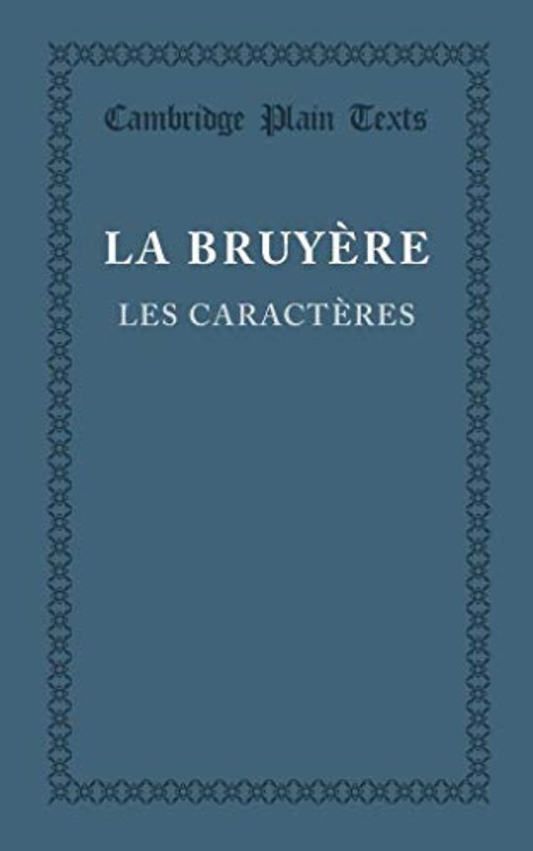 Les caractères ou les moeurs de ce siècle