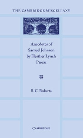 Anecdotes of Samuel Johnson