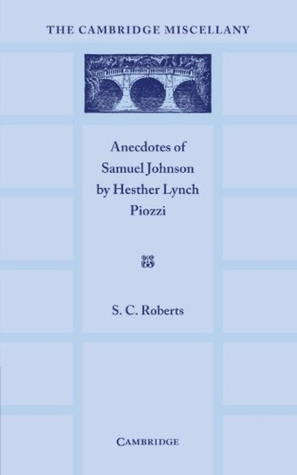 Anecdotes of Samuel Johnson