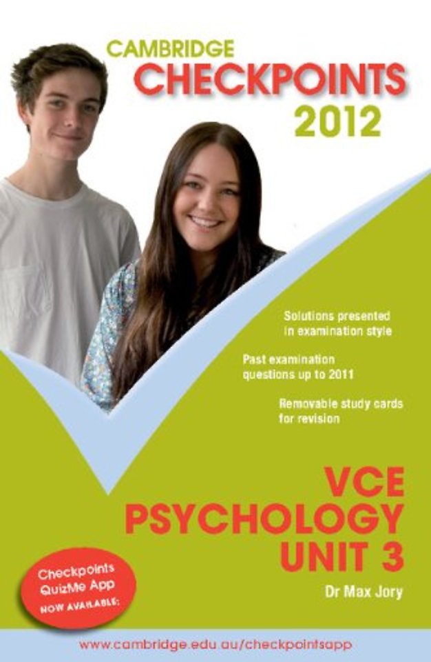 Cambridge Checkpoints VCE Psychology Unit 3 2012