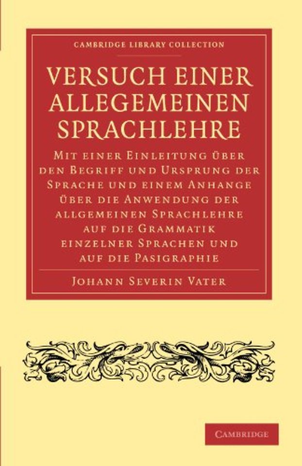 Versuch einer Allegemeinen Sprachlehre