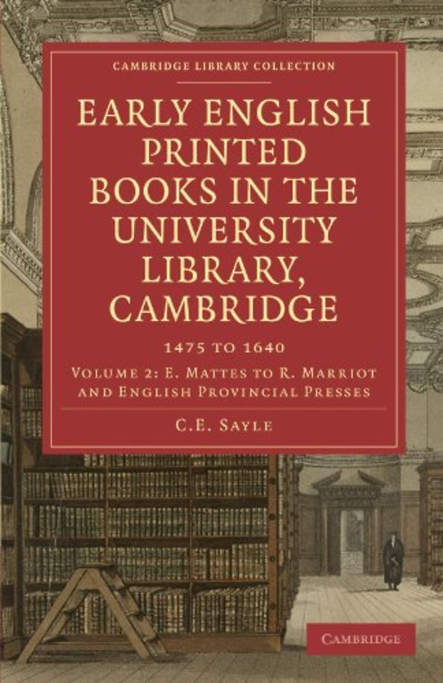 Early English Printed Books in the University Library, Cambridge