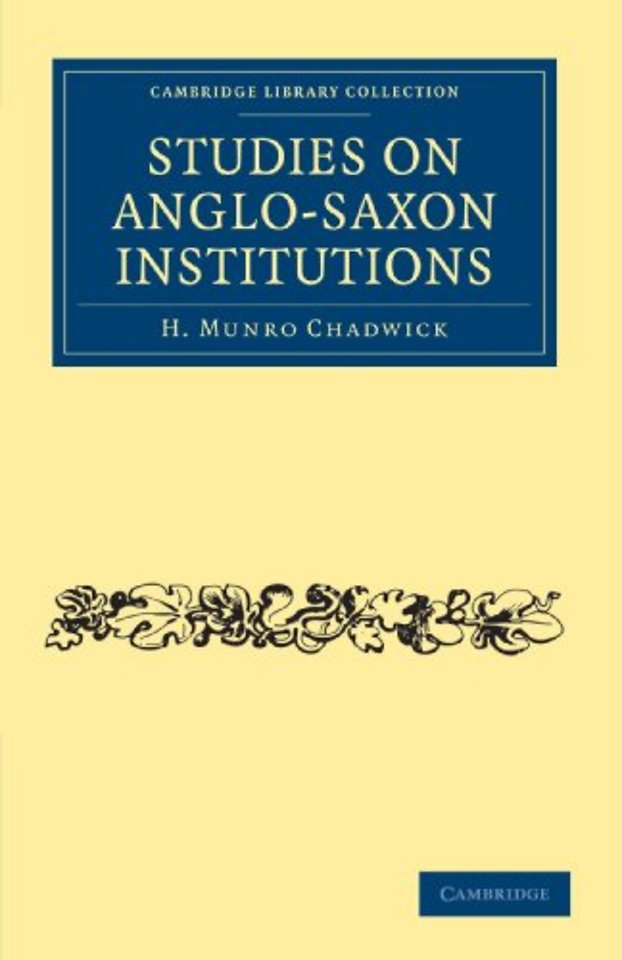 Studies on Anglo-Saxon Institutions