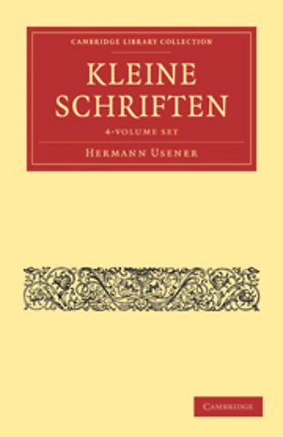 Kleine Schriften 4 Volume Paperback Set