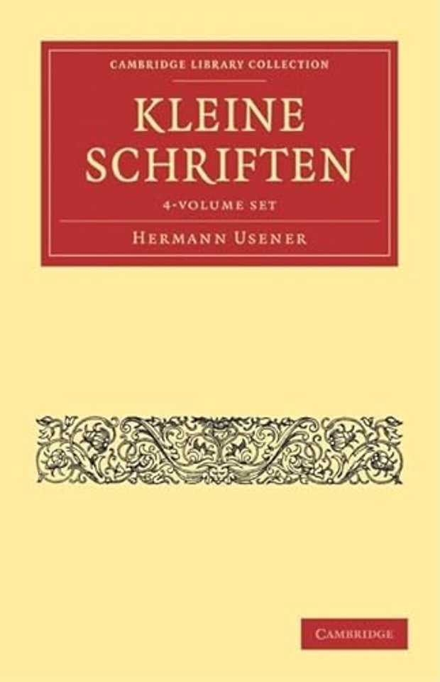 Kleine Schriften 4 Volume Paperback Set