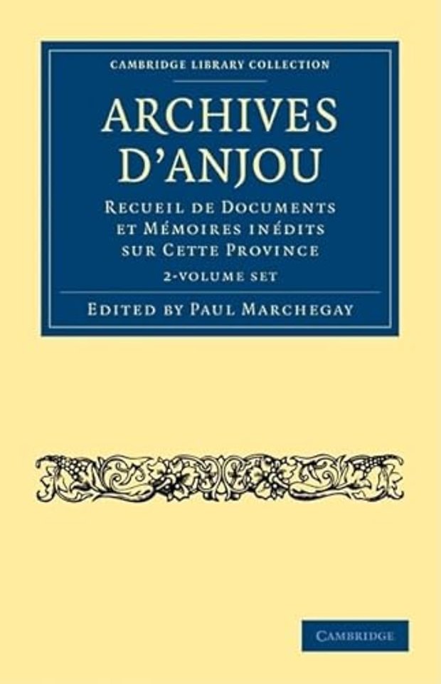 Archives d'Anjou 2 Volume Set