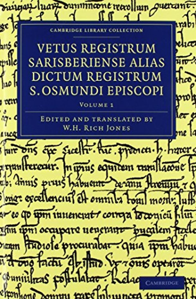Vetus registrum Sarisberiense alias dictum registrum S. Osmundi Episcopi 2 Volume Set