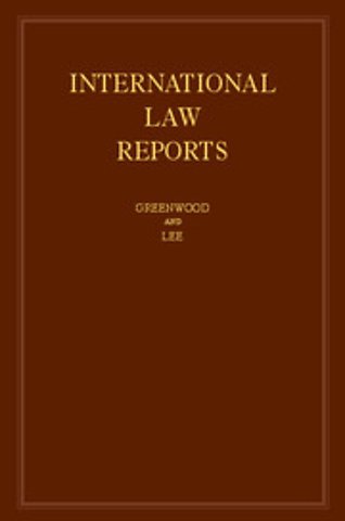 International Law Reports: Volume 170