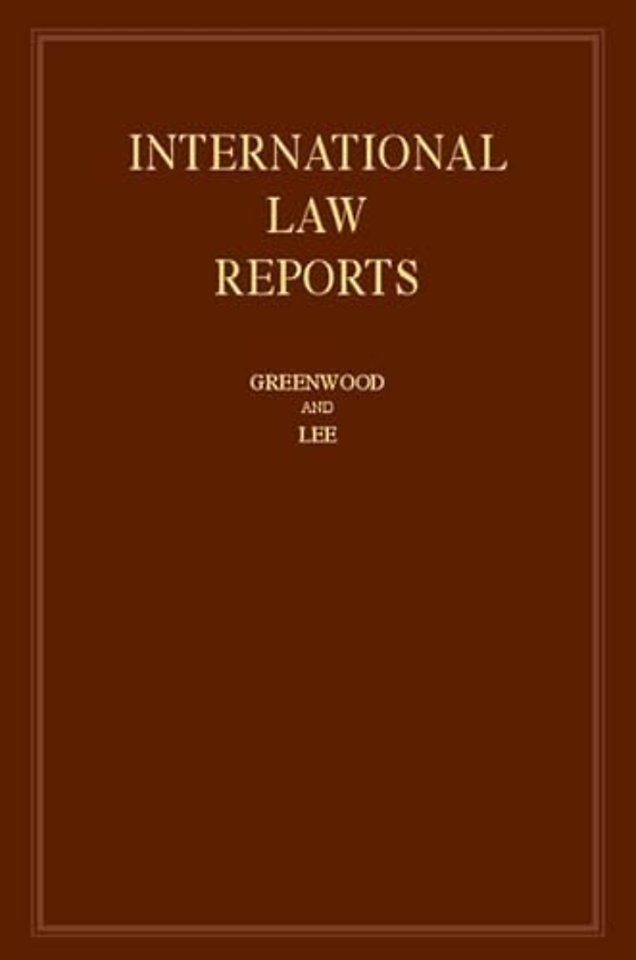 International Law Reports: Volume 170