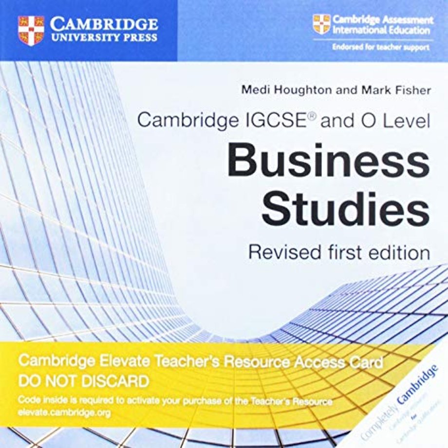 Cambridge IGCSE® and O Level Business Studies Revised Digital Teacher's Resource Access Card 3 Ed
