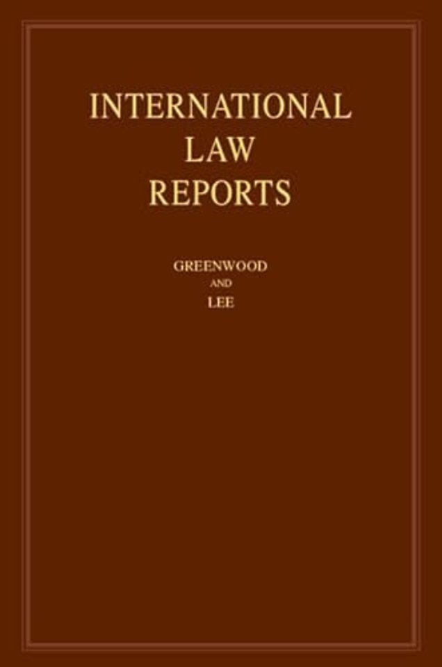 International Law Reports: Volume 191