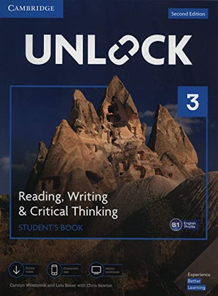 Unlock Level 3 Reading, Writing, & Critical Thinking Student’s Book, Mob App and Online Workbook w/ Downloadable Video