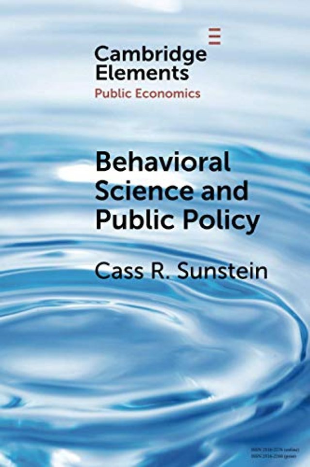 Behavioral Science and Public Policy