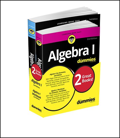 Algebra I For Dummies Book + Workbook Bundle
