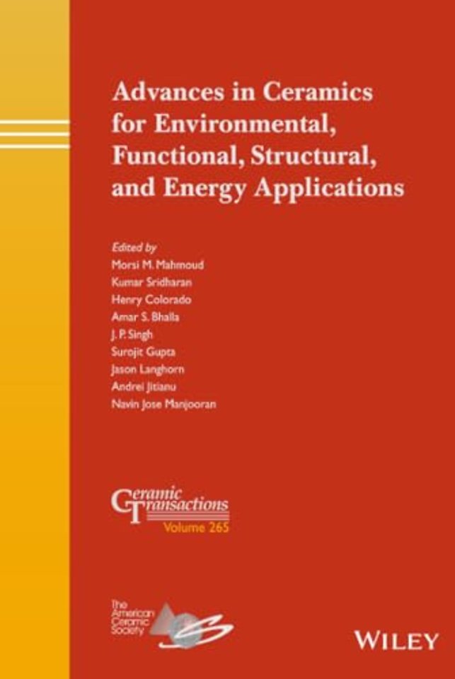Advances in Ceramics for Environmental, Functional, Structural, and Energy Applications