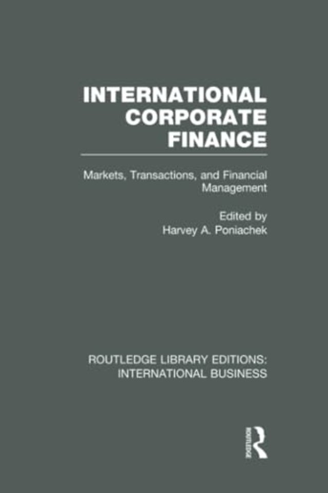 International Corporate Finance (RLE International Business)