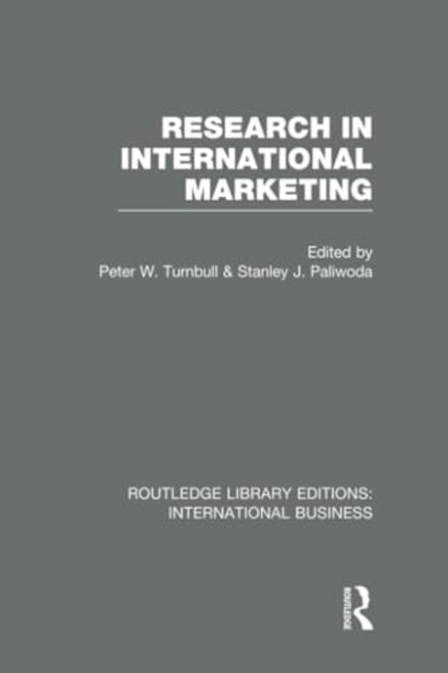 Research in International Marketing (RLE International Business)