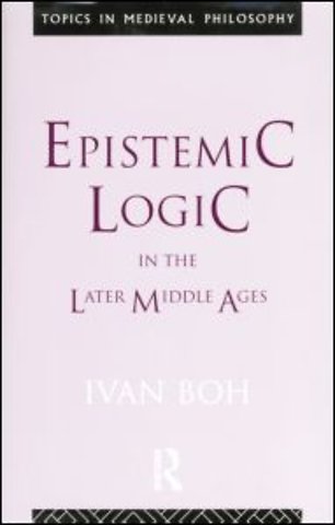 Epistemic Logic in the Later Middle Ages