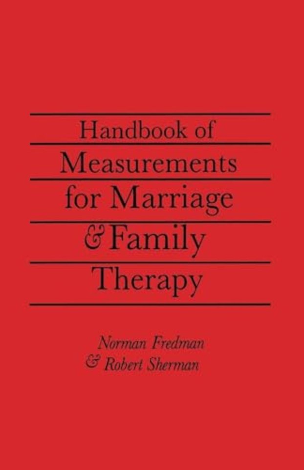 Handbook Of Measurements For Marriage And Family Therapy