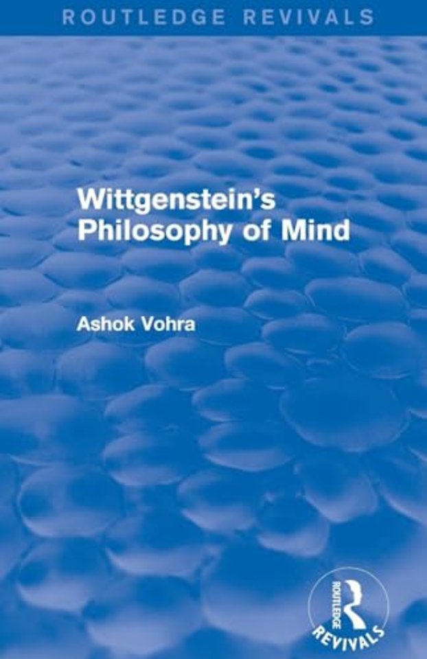 Wittgenstein's Philosophy of Mind (Routledge Revivals)