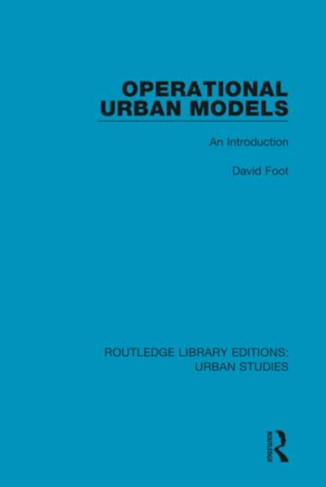 Operational Urban Models