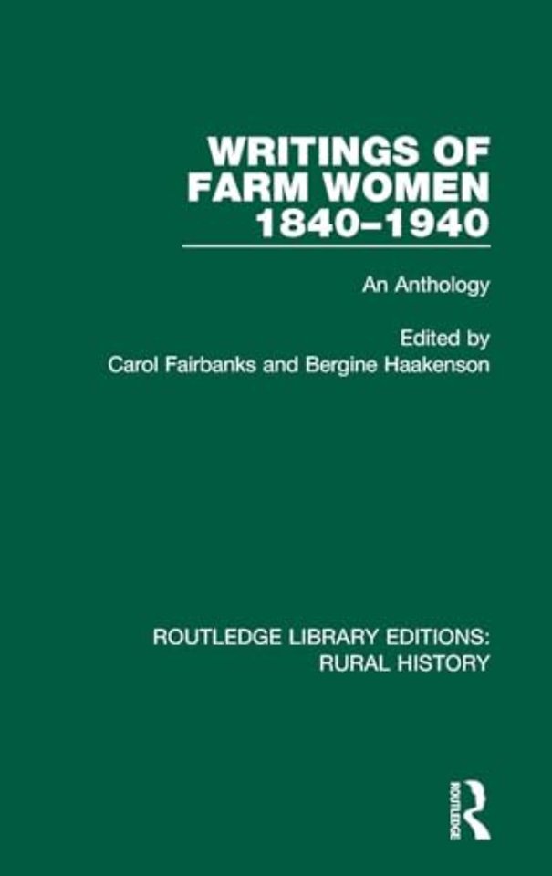 Writings of Farm Women, 1840-1940