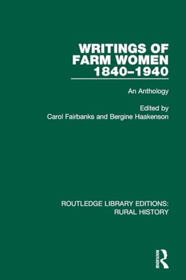 Writings of Farm Women, 1840-1940