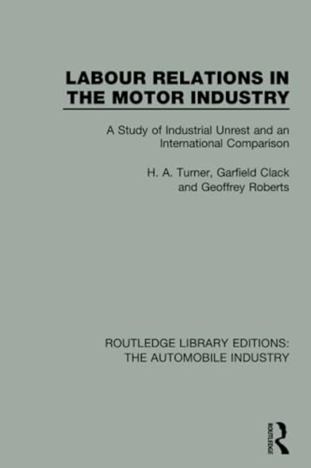 Labour Relations in the Motor Industry
