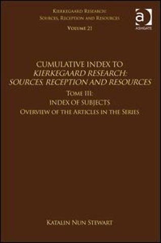 Volume 21, Tome III: Cumulative Index