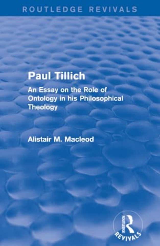 Routledge Revivals: Paul Tillich (1973)
