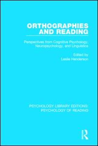 Orthographies and Reading
