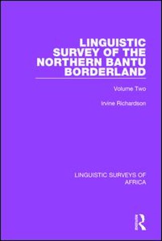Linguistic Survey of the Northern Bantu Borderland