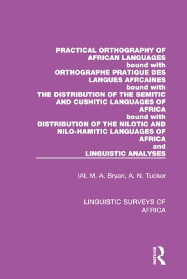 Practical Orthography of African Languages