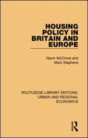 Housing Policy in Britain and Europe
