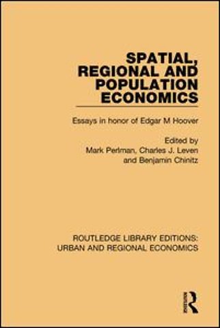 Spatial, Regional and Population Economics