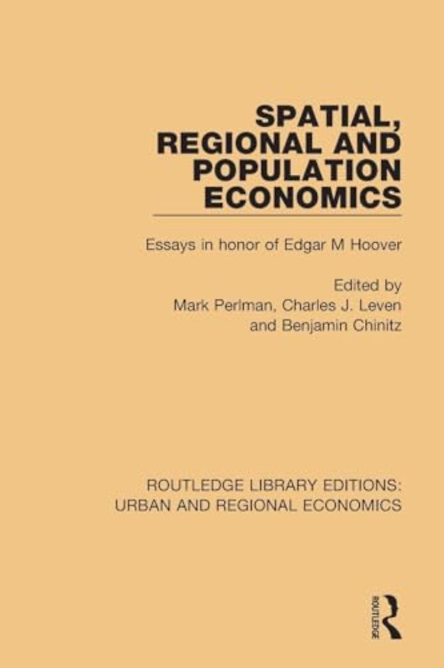 Spatial, Regional and Population Economics