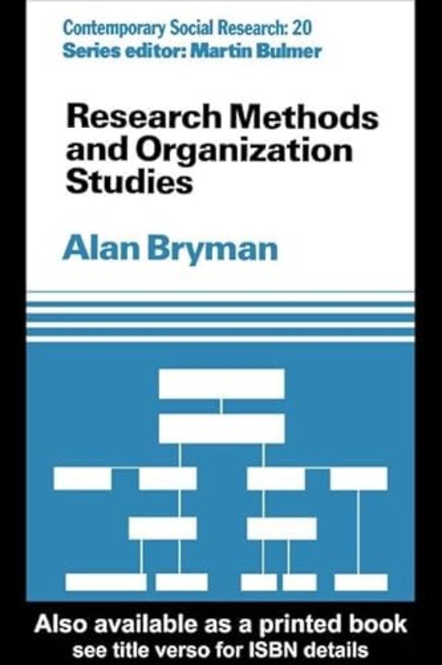 Research Methods and Organization Studies