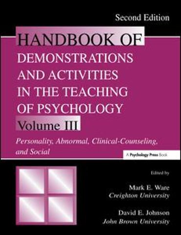 Handbook of Demonstrations and Activities in the Teaching of Psychology