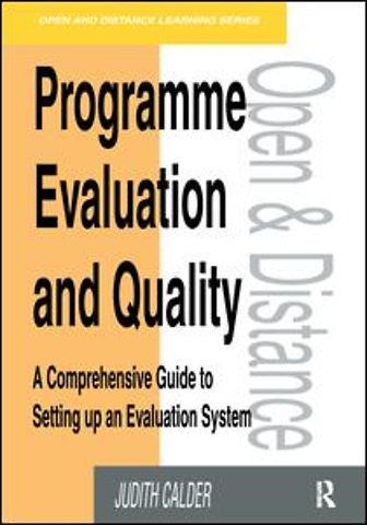 Programme Evaluation and Quality