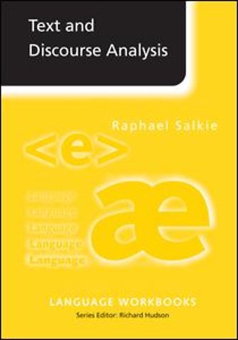 Text and Discourse Analysis
