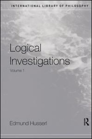 Logical Investigations Volume 1